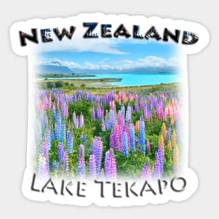 New Zealand - Lake Tekapo Lupines Sticker